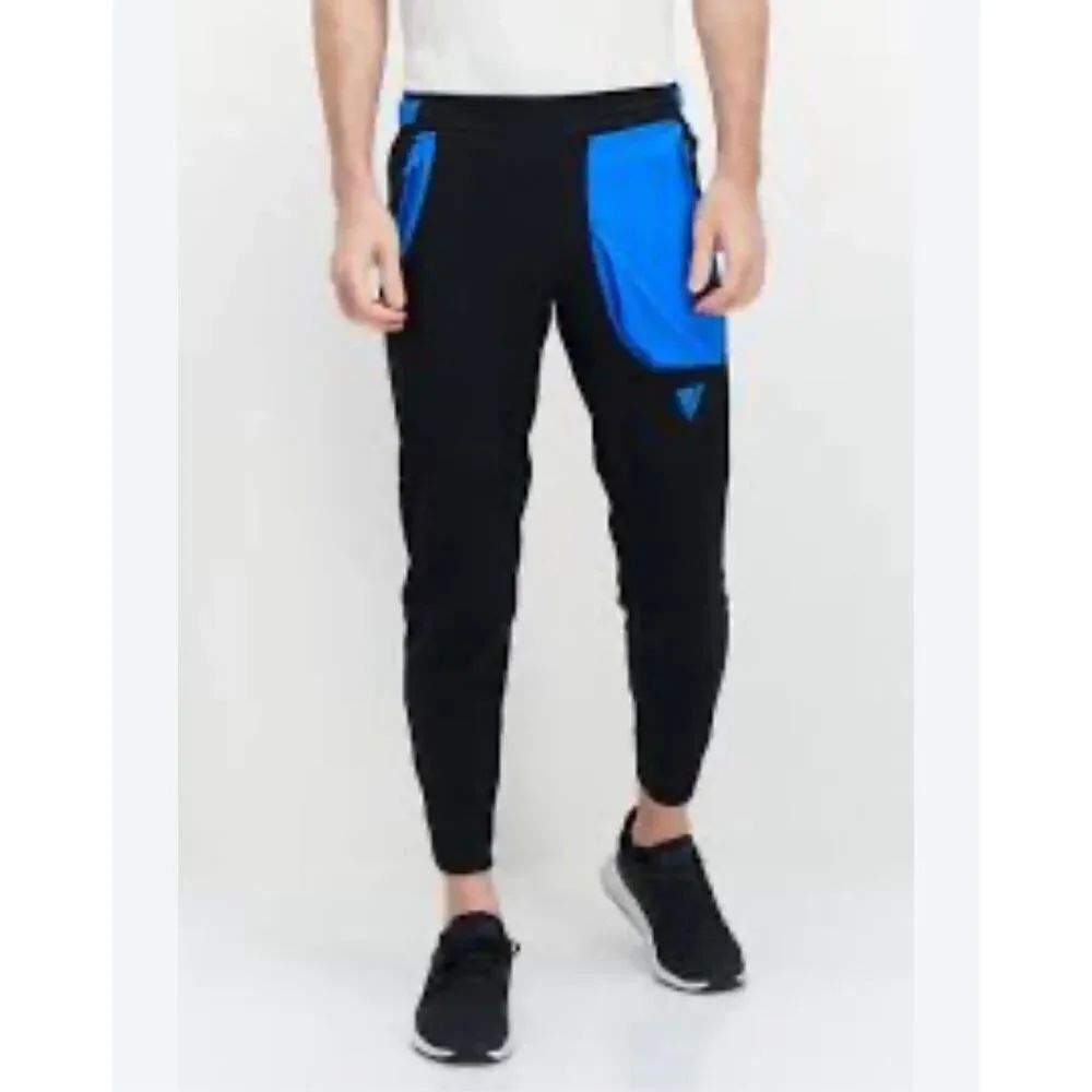 Adidas Men’s Sportswear Fit Training Pants Black & Blue sz S NWOT